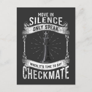 Chess Player Checkmate Checkboard Game Älskare Vykort