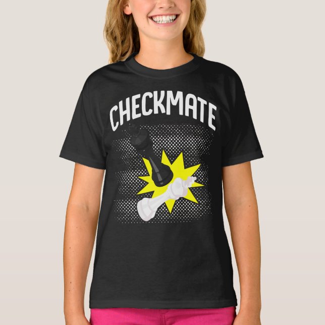 Chess Player Checkmate Club Team T Shirt (Framsida)