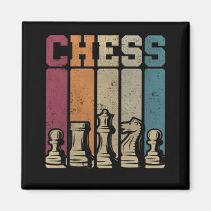 Chess Player Checkmate Vintage Chess Delarare Magnet