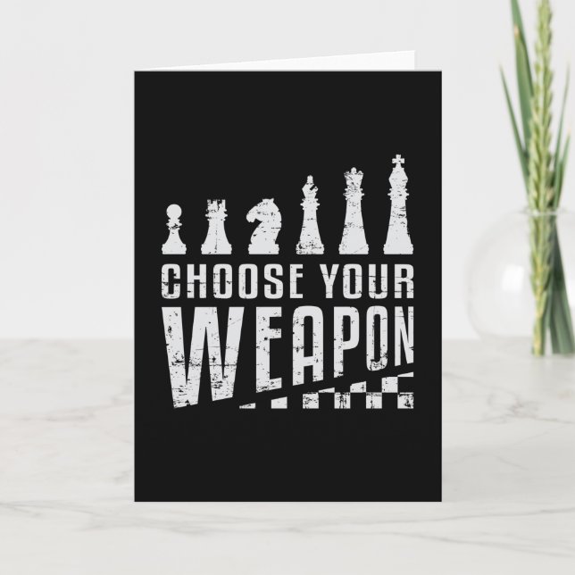 Chess Player Chess Board Checkmate Board Game Gift Kort (Framsida)