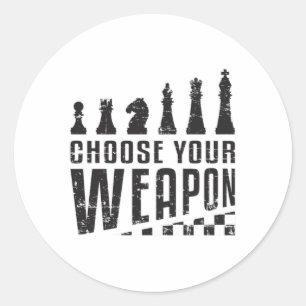 Chess Player Chess Board Checkmate Board Game Gift Runt Klistermärke