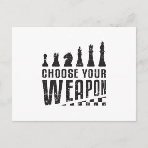 Chess Player Chess Board Checkmate Board Game Gift Vykort