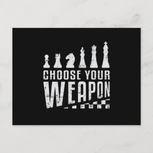 Chess Player Chess Board Checkmate Board Game Gift Vykort