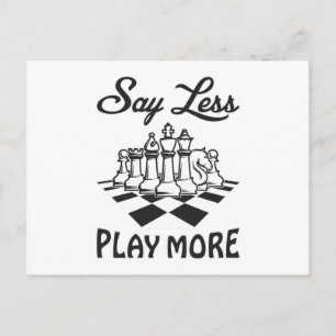 Chess Player Chess Board Checkmate Board Gift Idea Vykort