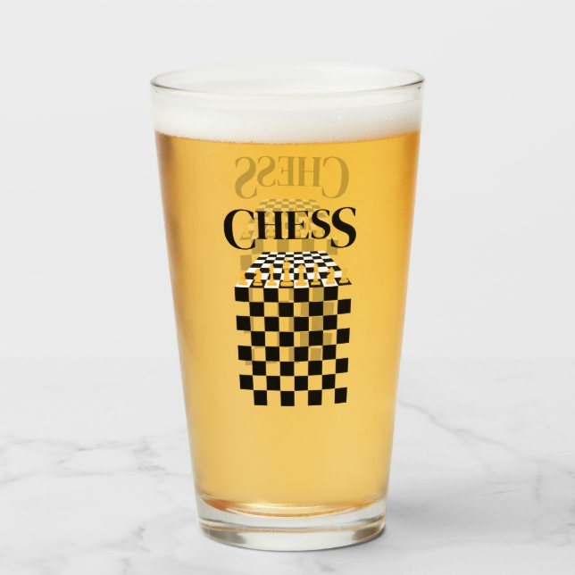 Chess Player, Chess Board Glaskopp (Baksida fylld)