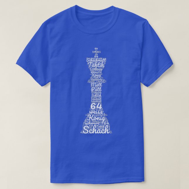 Chess Player Chess Figur Kung Ord Cloud T Shirt (Design framsida)