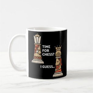 Chess Player Chess Kung och Queen Time for Chess I Kaffemugg