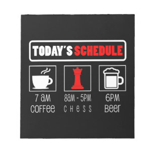 Chess Player   Dagar Schemalägg kaffeschack Anteckningsblock