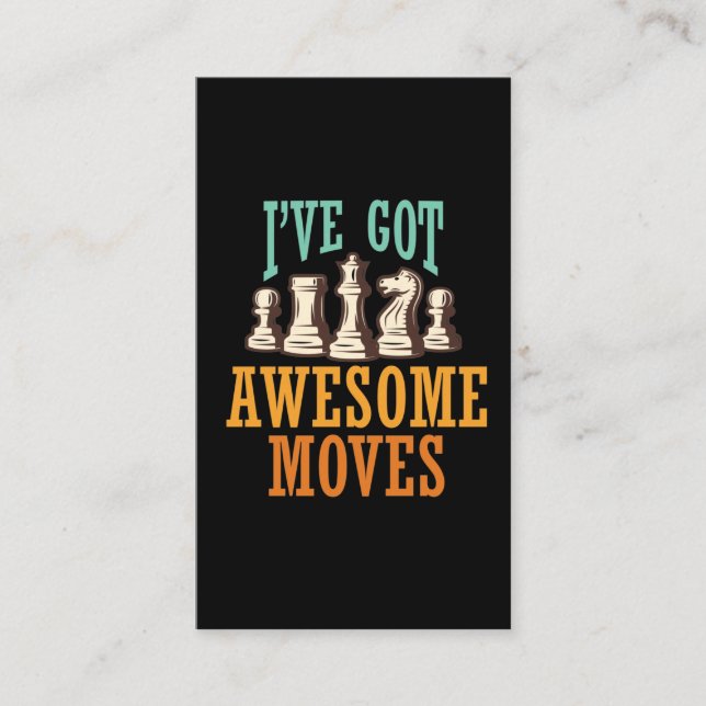 Chess Player Gift för Chess Älskare Visitkort (Framsida)