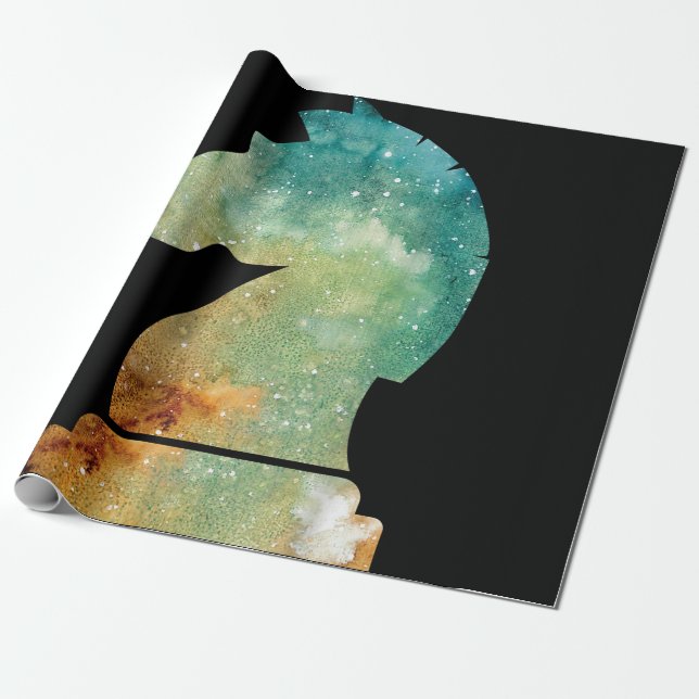 Chess Player Horse Knight Chess Älskare Gift Presentpapper (Utrullad)
