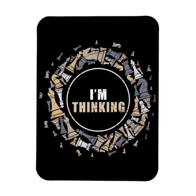 Chess Player Nerd Chess Älskare Gift Chess Magnet (Vertikal)