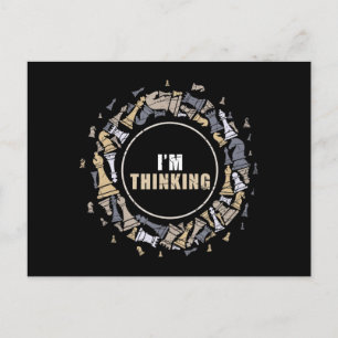 Chess Player Nerd Chess Älskare Gift Chess Meddelande Vykort