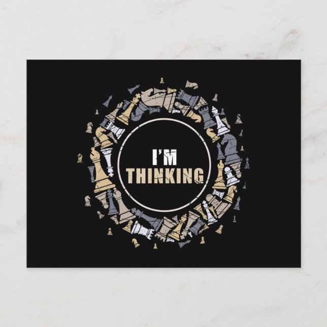 Chess Player Nerd Chess Älskare Gift Chess Meddelande Vykort (Framsida)