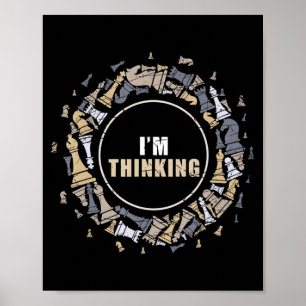 Chess Player Nerd Chess Älskare Gift Chess Poster