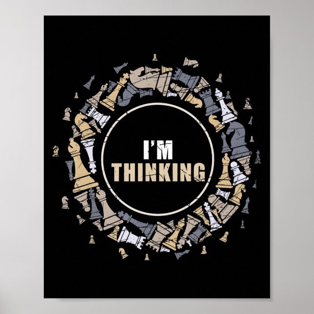 Chess Player Nerd Chess Älskare Gift Chess Poster (Framsidan)