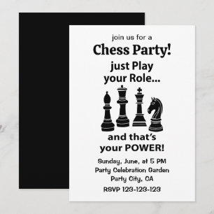 Chess Player Party Inbjudningar