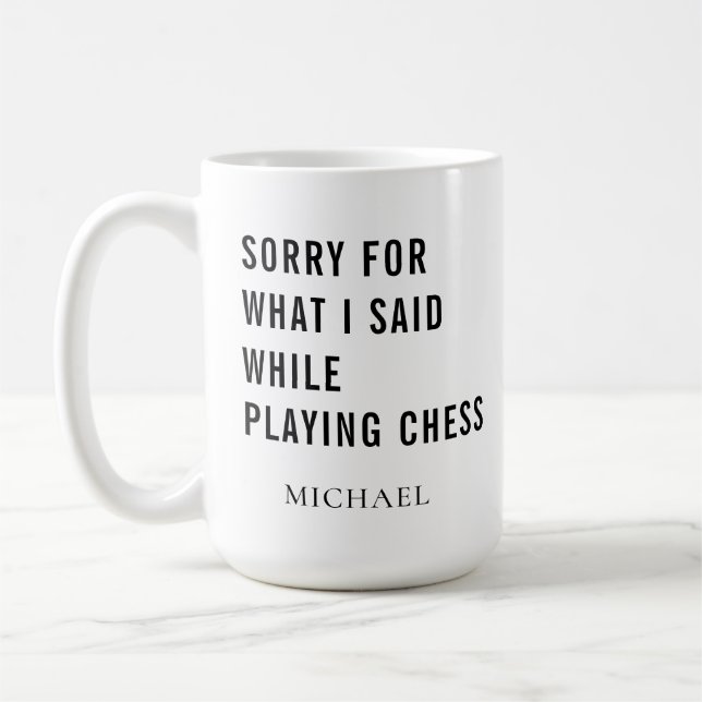 Chess Player Personlig Coffee Mugg (Vänster)