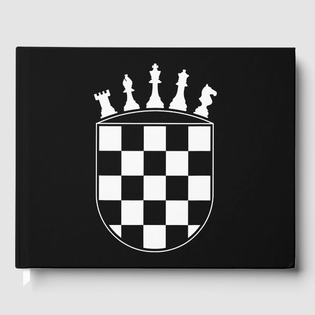 Chess Player-presenter för kroatkroatiska Flagga C Gästböcker (Framsida)