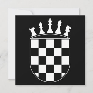 Chess Player-presenter för kroatkroatiska Flagga C Inbjudningar