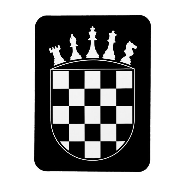Chess Player-presenter för kroatkroatiska Flagga C Magnet (Vertikal)