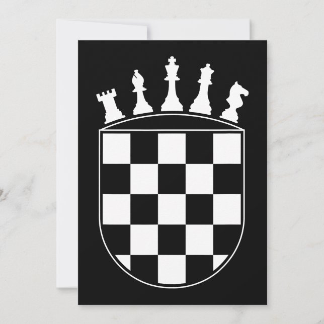 Chess Player-presenter för kroatkroatiska Flagga C Tack Kort (Framsida)