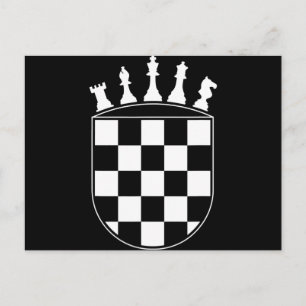 Chess Player-presenter för kroatkroatiska Flagga C Vykort