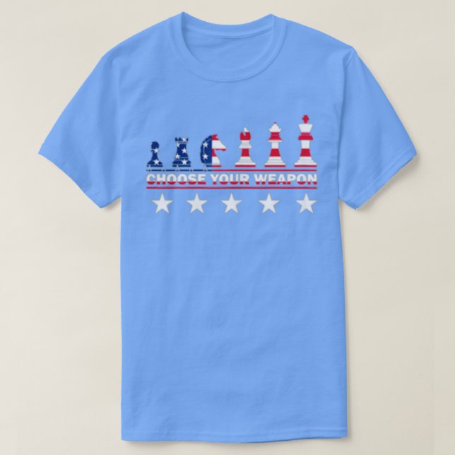Chess PLayer Välj ditt vapen-fantastiska spelarskä T Shirt (Design framsida)
