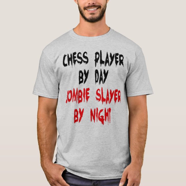 Chess Player Zombie Joke T-shirt (Framsida)