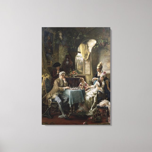 Chess Players, 1887 2 Canvastryck (Framsida)