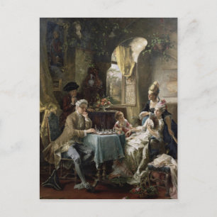 Chess Players, 1887 2 Vykort