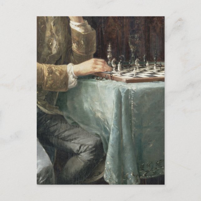 Chess Players, 1887 Vykort (Framsida)