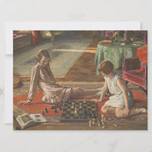 Chess Players (av John Lavery) Kort