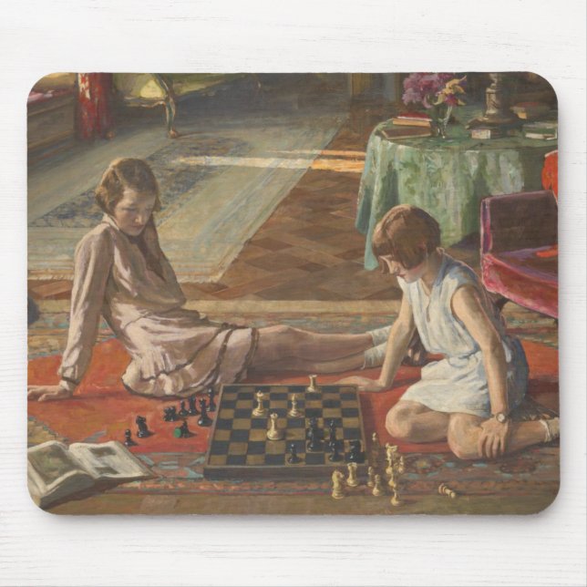Chess Players (av John Lavery) Musmatta (Framsidan)