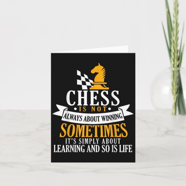 Chess Players Quote Professionell eller Hobby Ches Kort (Framsida)