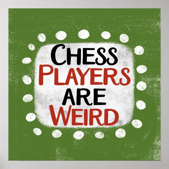 Chess Players (schackspelare) är Konstig Poster Wa (Framsidan)