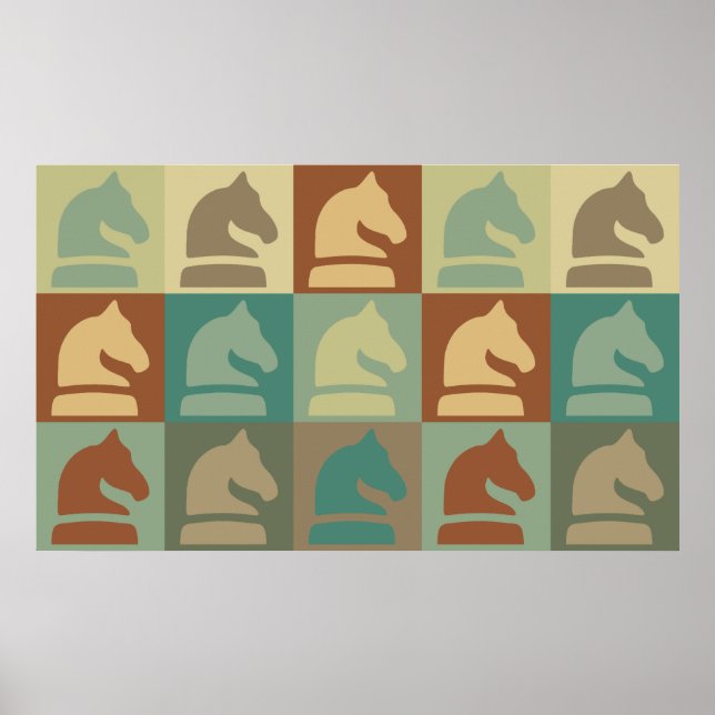 Chess Pop Art Poster (Framsidan)