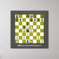 Chess Puzzle Mate i 2 stjärnat Kanvastryck