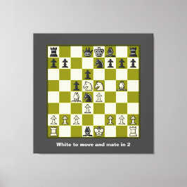 Chess Puzzle Mate i 2 stjärnat Kanvastryck
