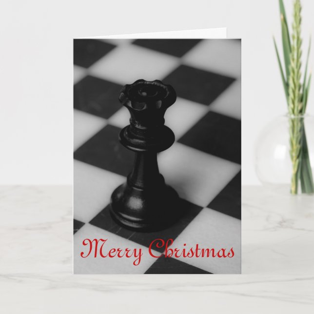 Chess Queen christmas Helgkort (Framsida)