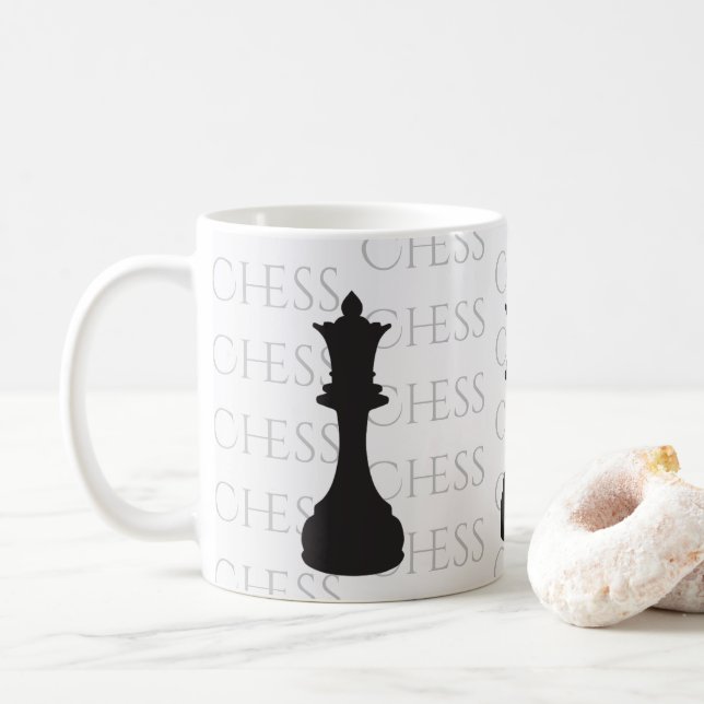 Chess Queen Classic Biet Modern Kaffemugg (Med munk)