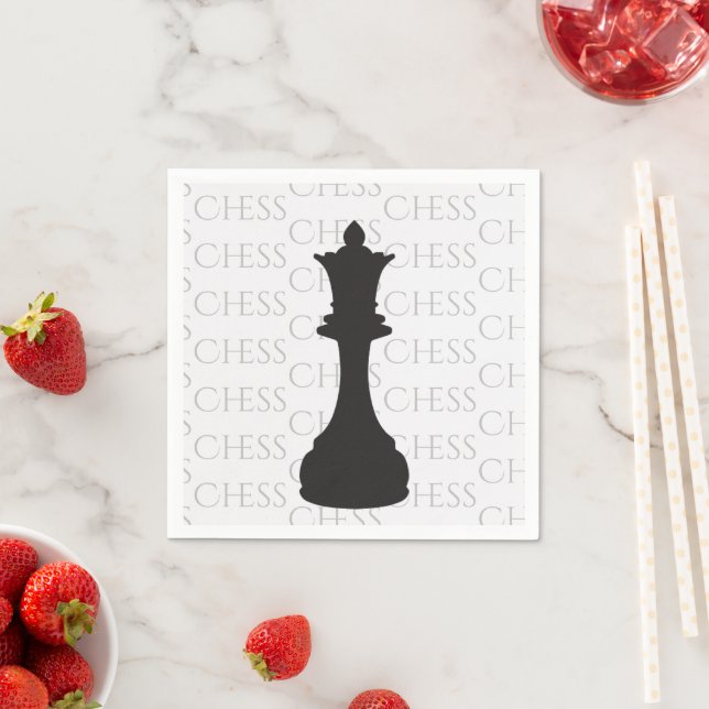 Chess Queen Classic Biet Modern Pappersservett (Insitu)
