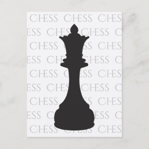 Chess Queen Classic Biet Modern Vykort