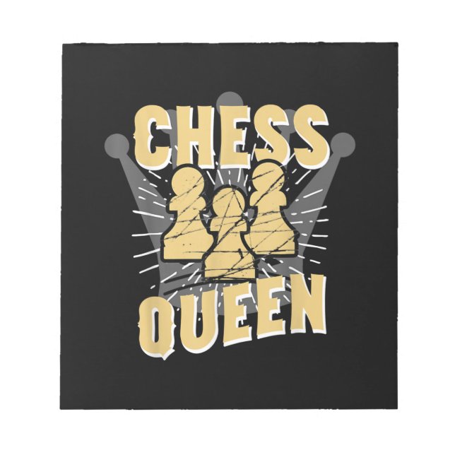Chess Queen Kids & Women Gift Anteckningsblock (Framsida)