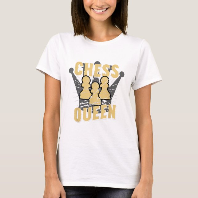 Chess Queen Kids & Women Gift T Shirt (Framsida)