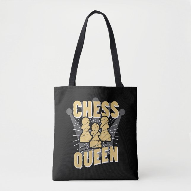 Chess Queen Kids & Women Gift Tygkasse (Framsida)