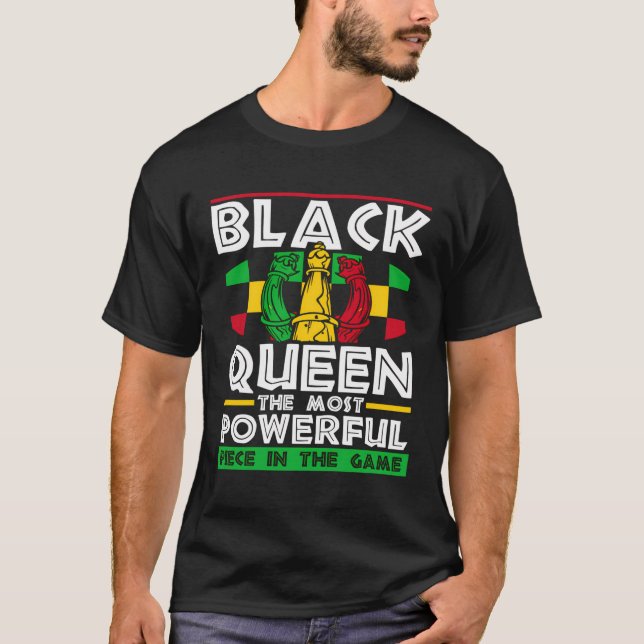 Chess Queen Mest Power Biet Checkmate Chessmen T Shirt (Framsida)