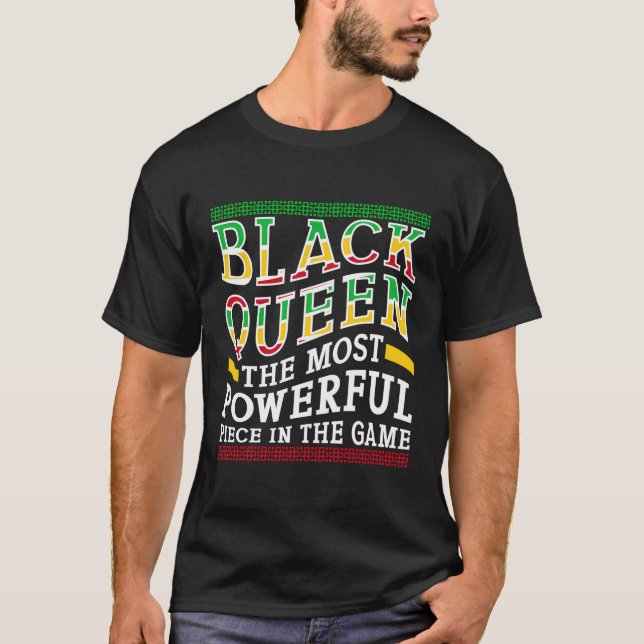 Chess Queen Mest Power Biet Checkmate Chessmen T Shirt (Framsida)
