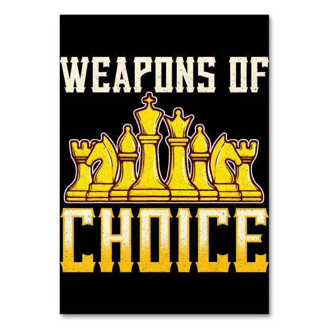 Chess Quote Weapons of Choice Chess Team Player Bordsnummer (Framsidan)