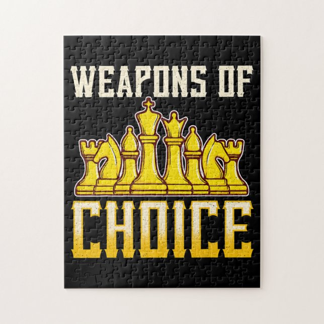 Chess Quote Weapons of Choice Chess Team Player Pussel (Vertikal)