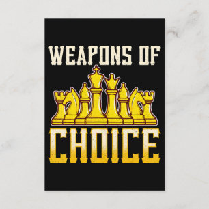 Chess Quote Weapons of Choice Chess Team Player Tilläggskort